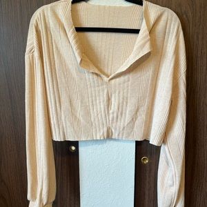 SHEIN Size Large Light Beige Shirt